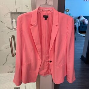 Ann Taylor Pink Blazer Tailored Suit Jacket